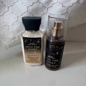 Bath & Body Works INTO THE NIGHT Mist Body Lotion Set of 2 Travel